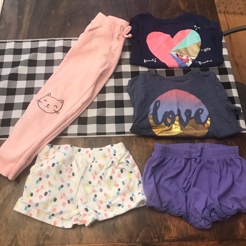 Little girls bottoms size 4 and tops size 4/5.